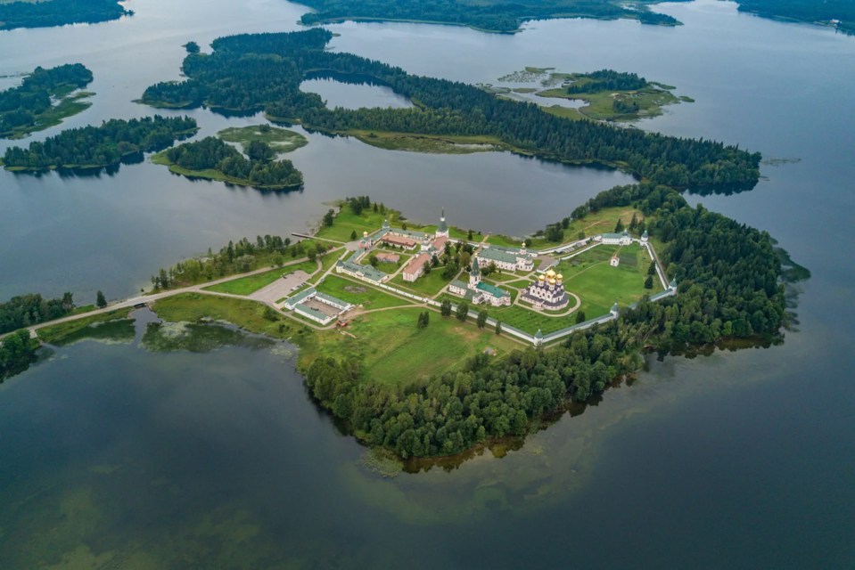 Part of the lake, near the popular Iversky monastery, has been sealed off to visitors
