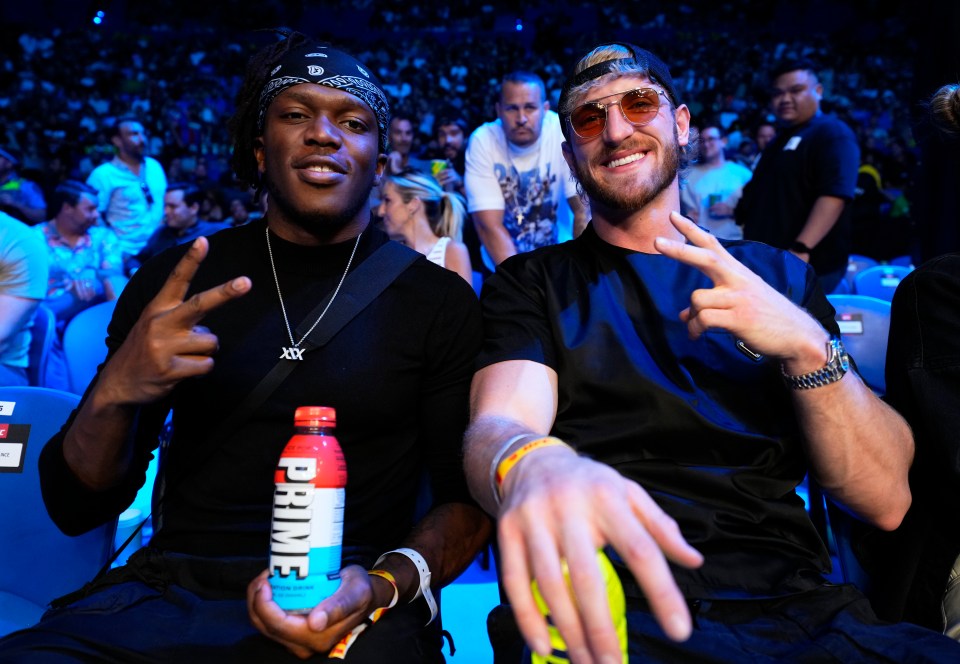 KSI pictured with Jake Paul's brother Logan