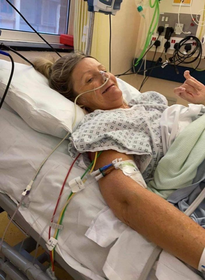 The grandma spent 12 weeks in hospital after undergoing surgery to remove parts of her bowel, bladder, pelvis and nerve repairs