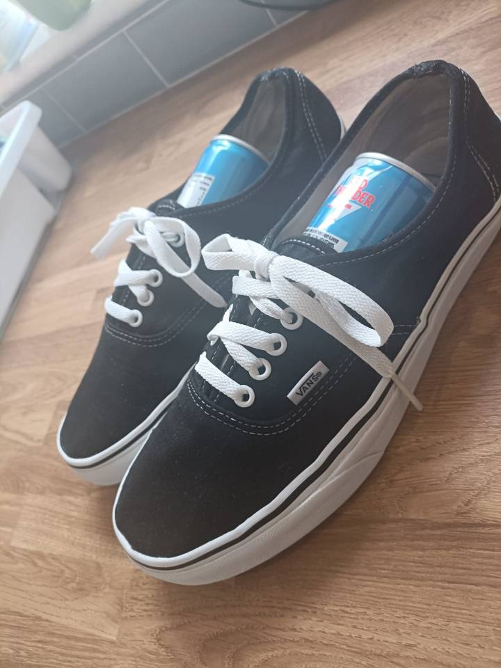 Rebecca Lees took to Facebook to show off the pair of trainers, before and after she got cleaning, leaving many open-mouthed