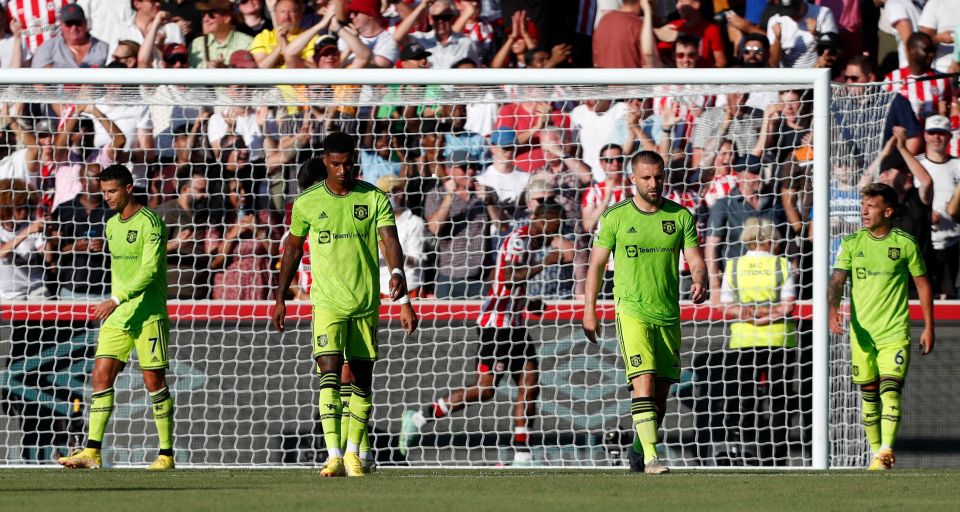 Man Utd lost to Brentford 4-0