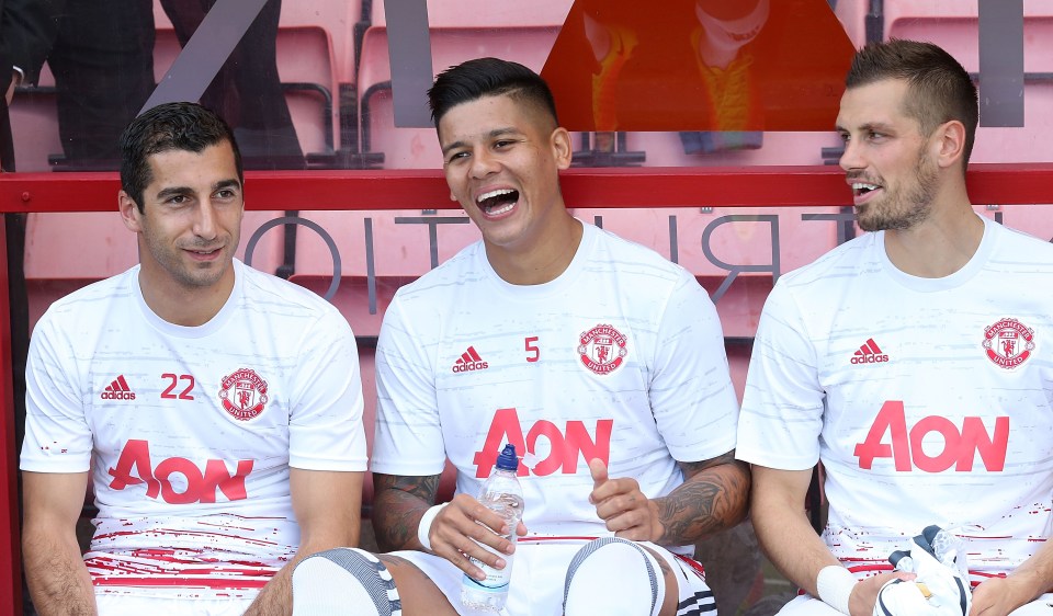 Morgan Schneiderlin (right), sat alongside Henrikh Mkhitaryan (left) and Marcos Rojo, admitted all was not right at United