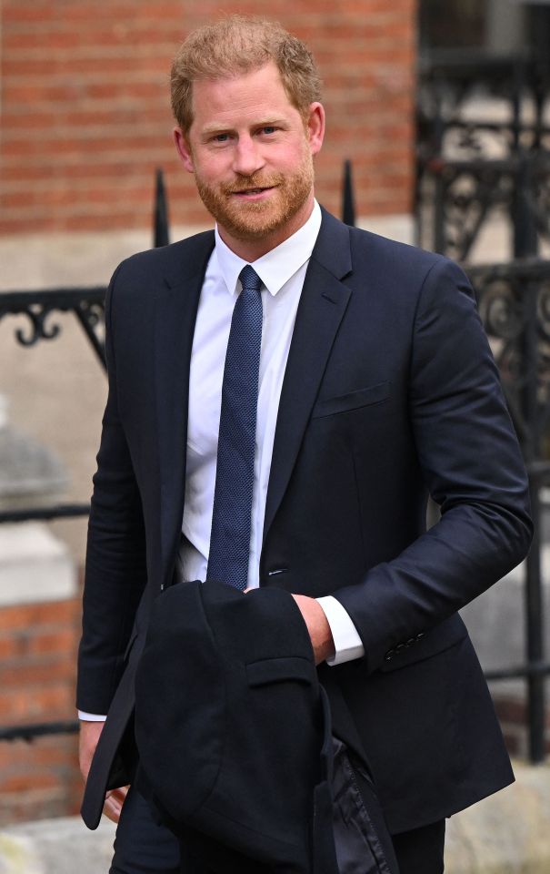 Harry was all smiles as he left court yesterday