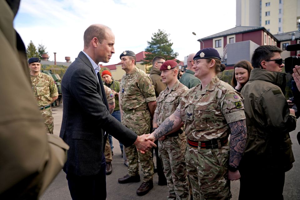Yesterday William thanked Polish and British troops forming defence against Putin's aggression