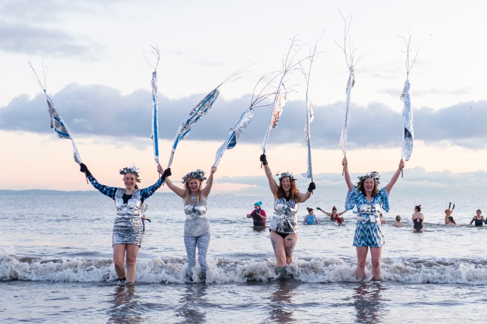 The women were marking International Women's Day and helping to raise money for Edinburgh's Women's Aid