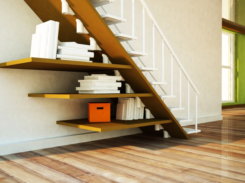Make the most of the empty space underneath the stairs