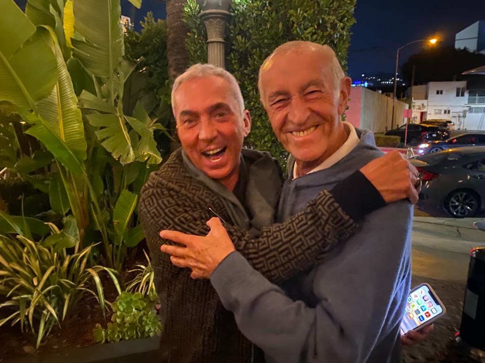 The last picture of Len Goodman as he hugged Bruno Tonioli ahead of his retirement