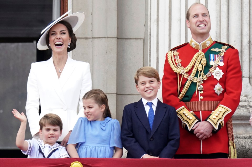 The Duchess of Cambridge, Prince Louis, Princess Charlotte, Prince George, and Prince William will take part in the celebrations