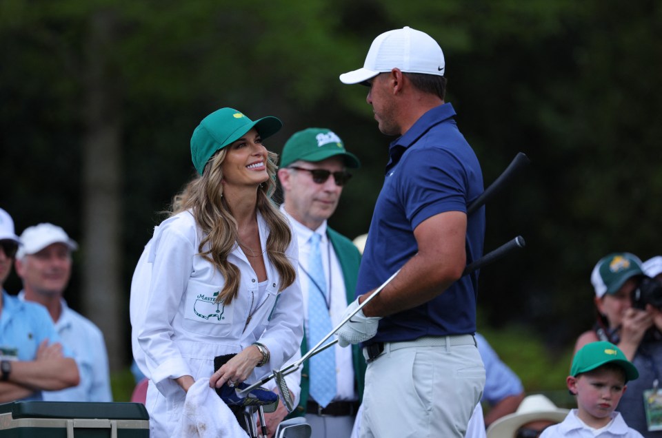 Sims caddied for American golf star husband Koepka
