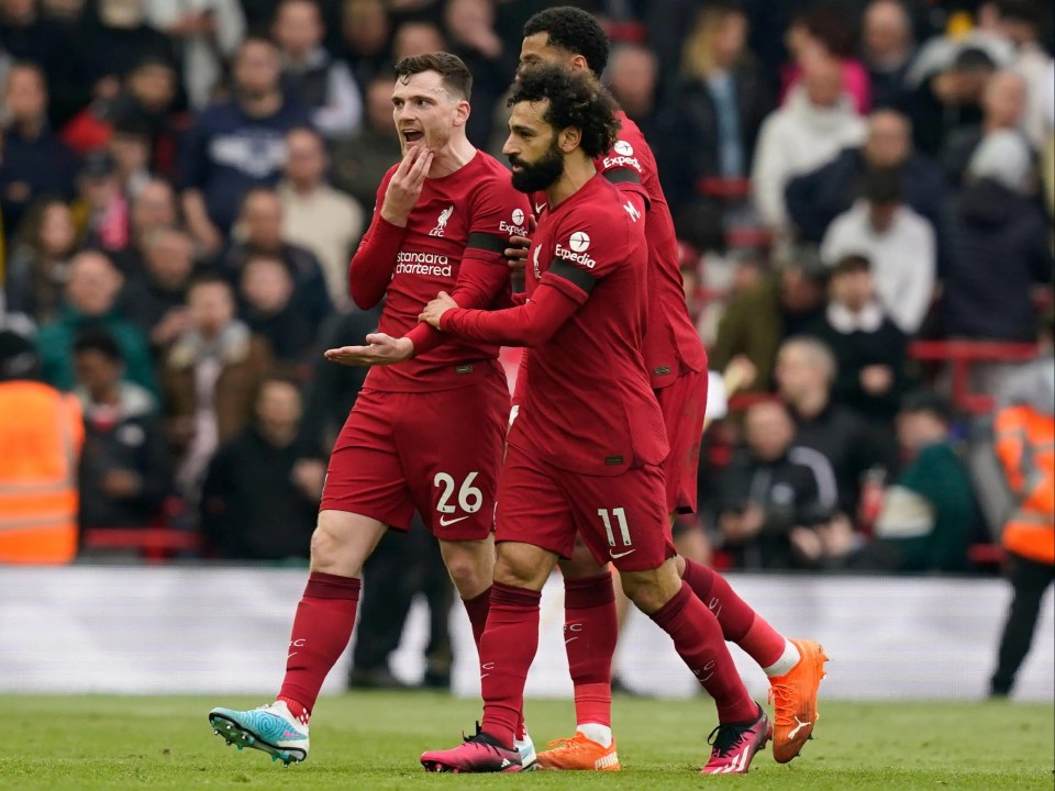 Robertson was holding his jaw as he left the field