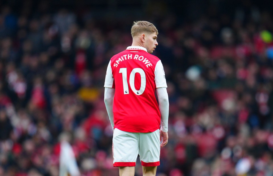 Smith Rowe was handed the No10 shirt after Villa's last pursuit