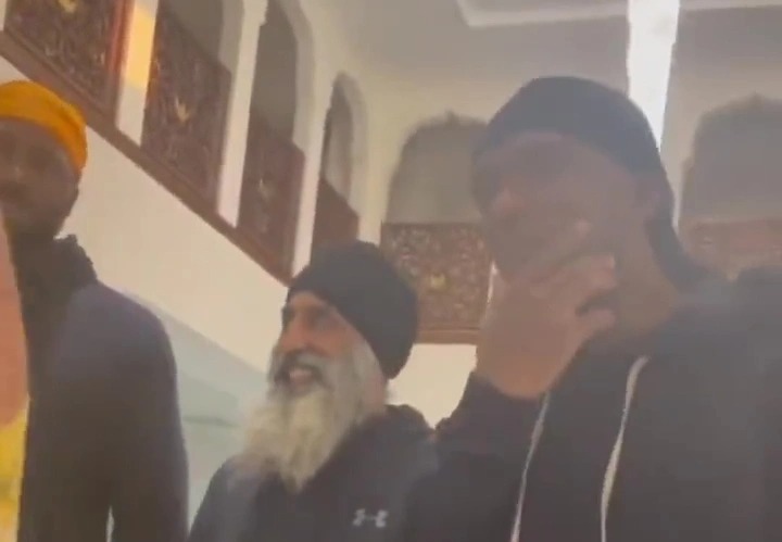 The influencer and boxer was said to have visited Siri Guru Nanak Darbar Gurdwara in Kent in recent day