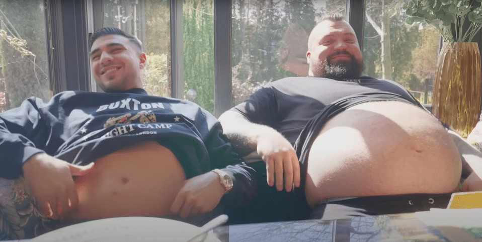 The two were left bloated after lunch