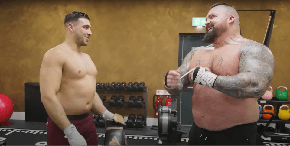 Tommy Fury and Eddie Hall spent the day training together too