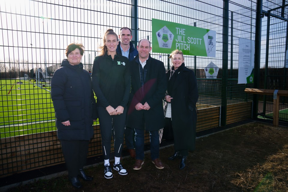 Launch of ‘Here to Play’ – the Football Foundation’s biggest ever women & girls commitment – at the opening of the ‘Jill Scott Pitch’ in Jarrow. This pitch is the first of 23 sites to be named after the Class of 2022 England Lionesses, 9th Feb. 2023.<br />
(Photo: Jon Super for the Football Foundation 07974 356-333)