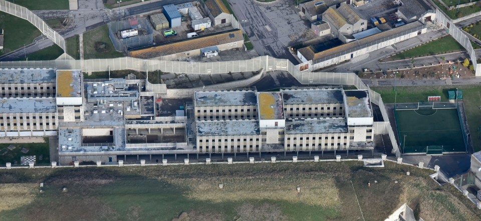 THEAREA OF HMP THE VERNE,PORTLAND,DORSET, GLITTER LIVES IN THE CENTRE BLOCK NEAREST THE PERIMETER WALL.