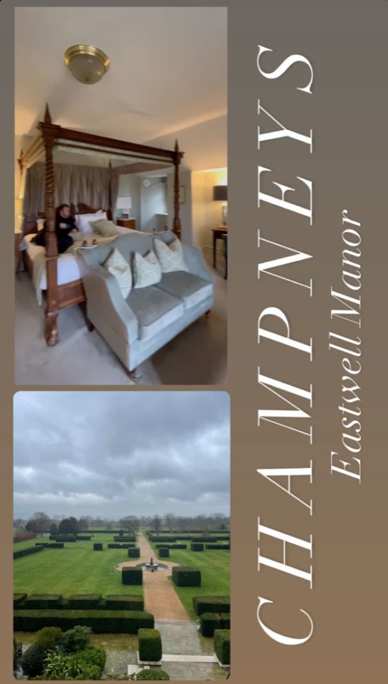 Clair captured the stunning manicured grounds and four-poster bed