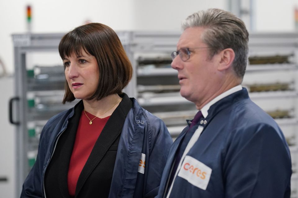 Leader of the Labour Party Sir Keir Starmer and shadow chancellor Rachel Reeves during their tour of production facilities of the fuel cell manufacturer, Ceres Power, in Surrey. Picture date: Monday March 13, 2023. PA Photo. Photo credit should read: Jonathan Brady/PA Wire