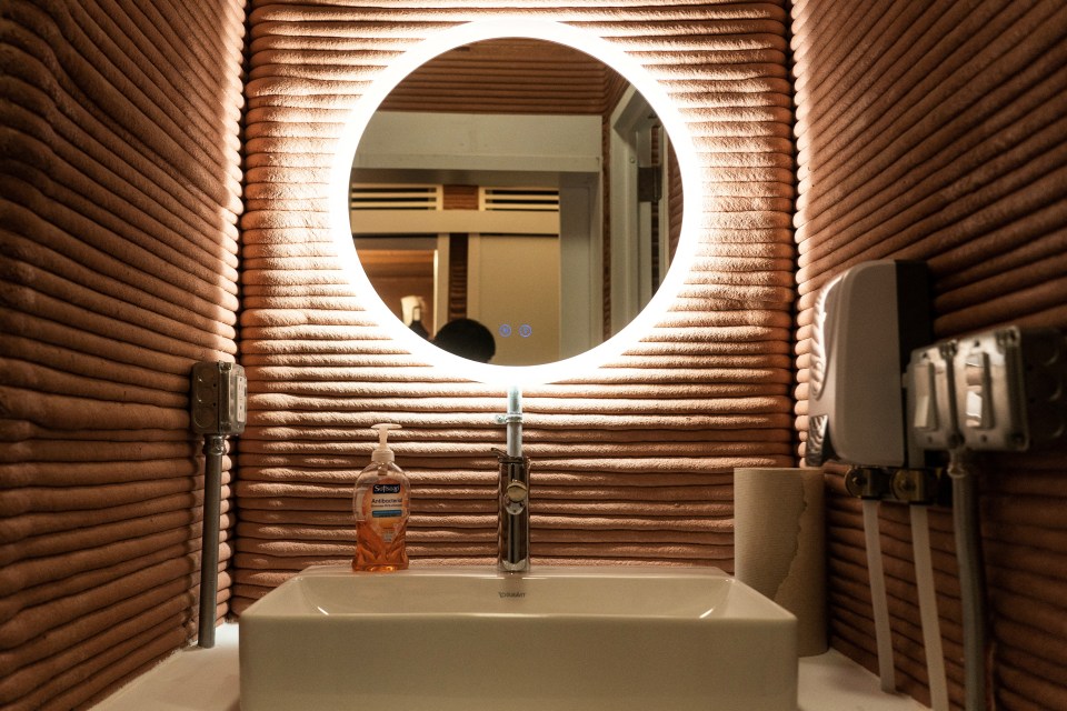 A lavatory is seen inside the Mars Dune Alpha, NASA's simulated Mars habitat, being used as preparations for sending humans to the Red Planet, at the agency's Johnson Space Center in Houston, Texas, U.S. April 11, 2023. REUTERS/Go Nakamura