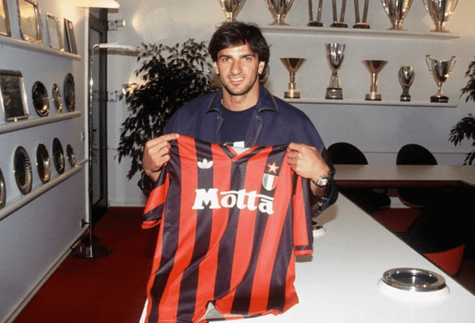 In 1992, AC Milan presented Lentini as a £13m signing