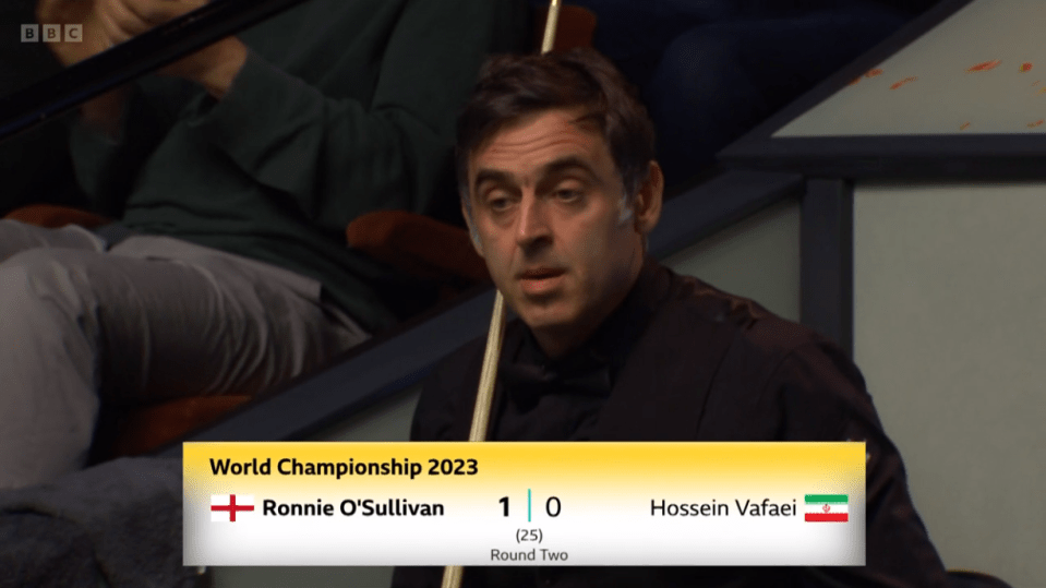 O'Sullivan did not seem fazed by Vafaei's conduct at the start of the second frame