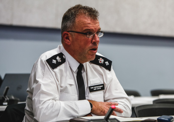 Met commander Chief Supt Andy Carter, pictured, said he's 'determined' to win back trust of the communities the force serves
