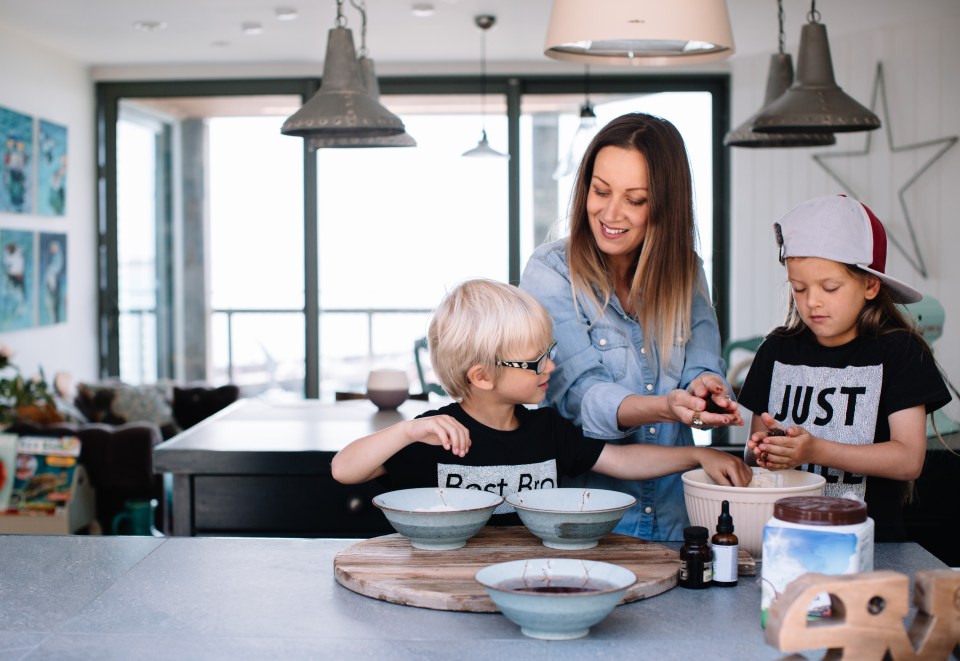 If you don't fancy going outside, try turning baking into a family activity