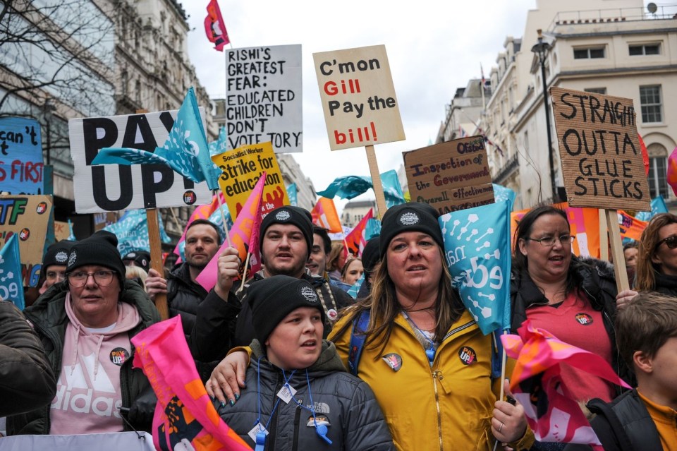 Striking teachers are being blamed for being a drag on the flat-lining economy