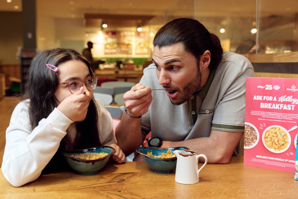 During Easter holidays customers can claim a free bowl of Kellogg’s cereal in any Morrisons supermarket café before 11am