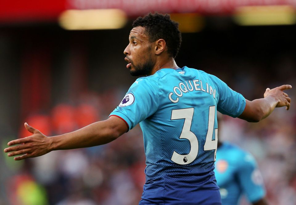 Coquelin made 160 appearances in Arsenal's midfield