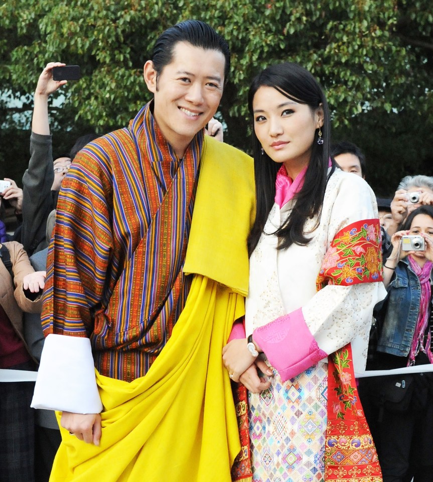 The Dragon King with the Queen of Bhutan, known as the Kate Middleton of the Himalayas