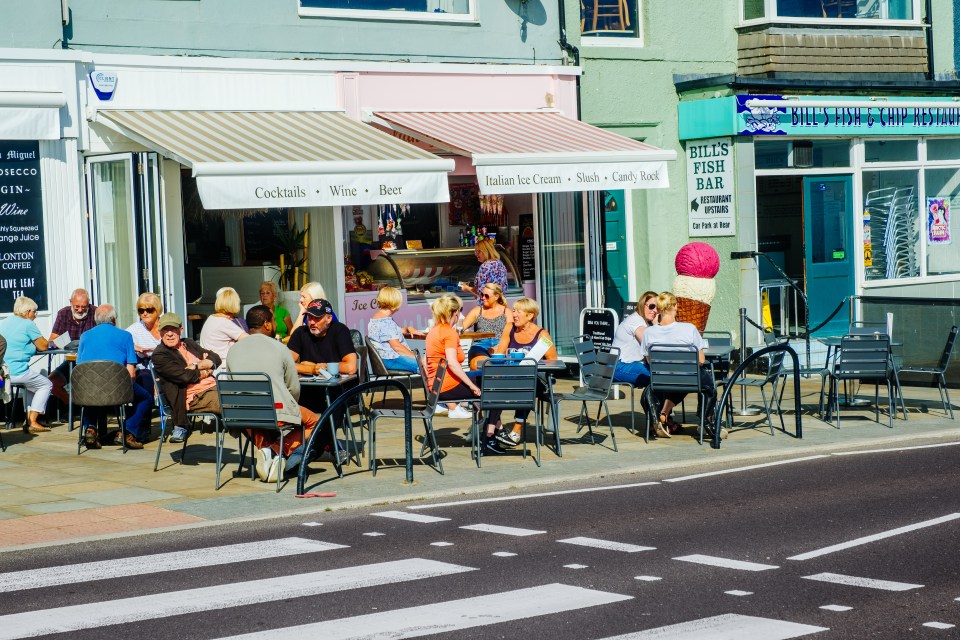 The area is rammed with tourists during the summer months