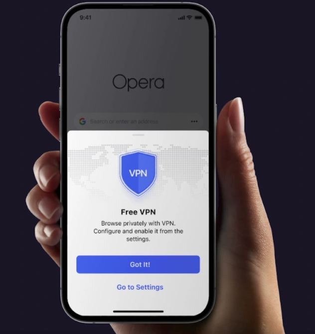 Opera is rolling out free VPN access to all users on iOS