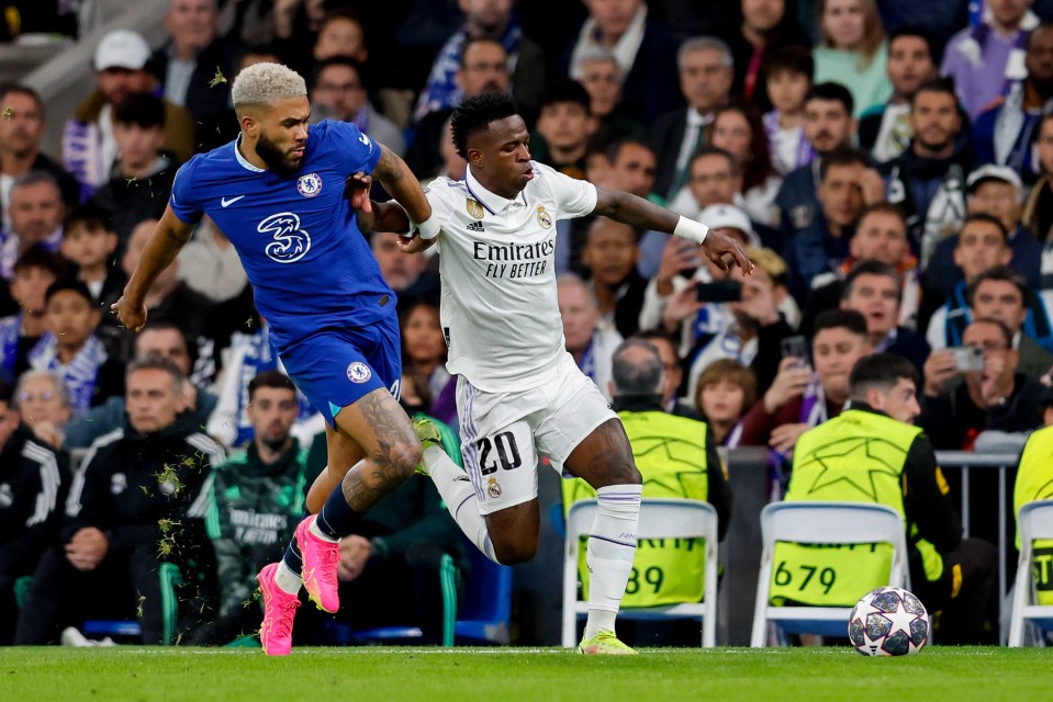 Reece James struggled to contain Vinicius Jr