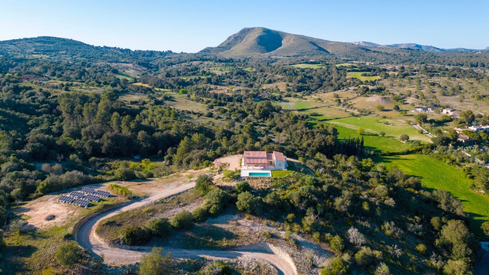 The villa is set in the rolling hills