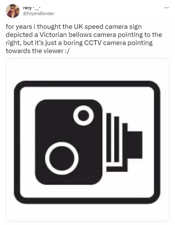 A Twitter user kicked off a lively debate about the speed camera sign