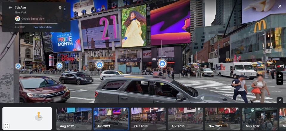 Places like Times Square in New York has over a dozen examples, while more rural areas may have only been visited once