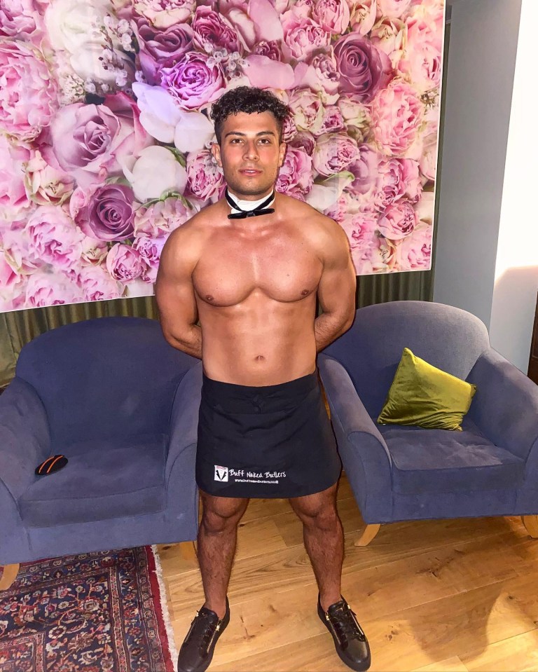 Alexi Eraclides is a butler in the buff three years after leaving Love Island