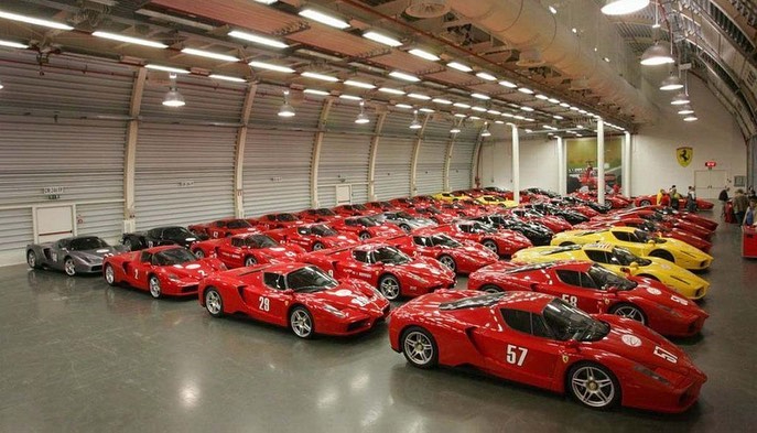 Ferraris make up a small part of the collection