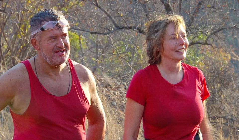 Paul Burrell and Carol Vorderman after the Vile Vineyard trial