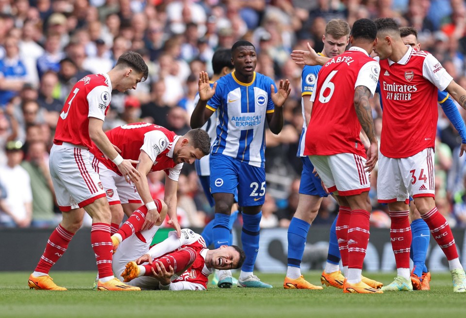 Some fans on social media said Caicedo's tackle was 'revenge' for his challenge on Mitoma