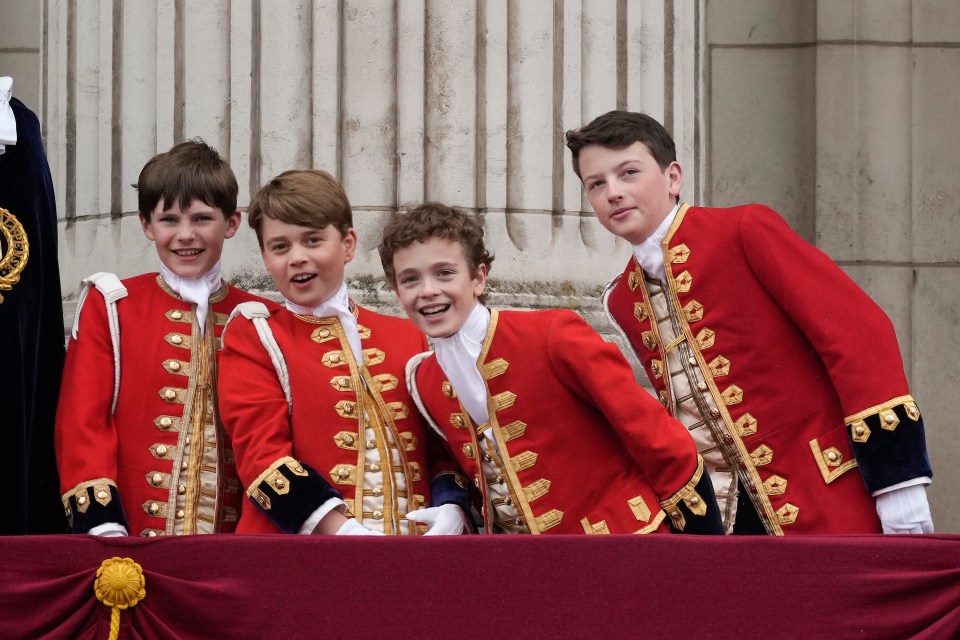 Prince George with the other pages of honour
