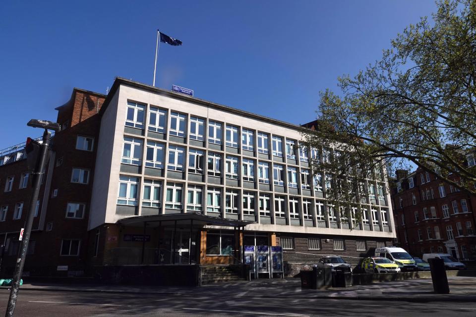 The van was parked outside Brixton police station