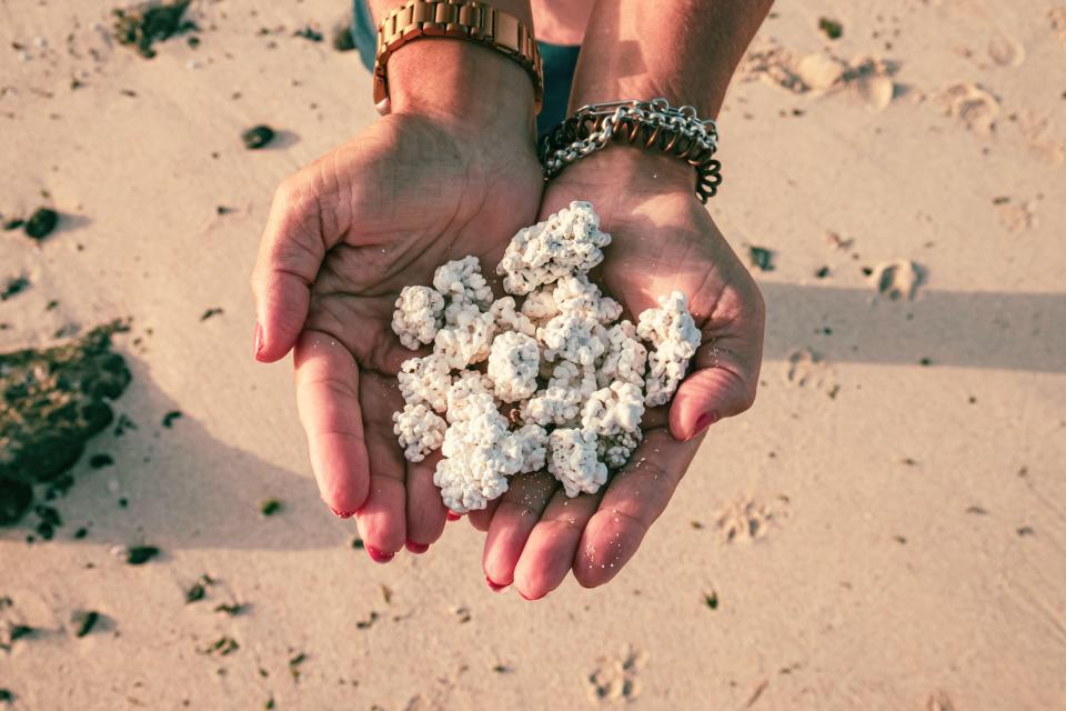 People have been warned about taking the rocks from the beach