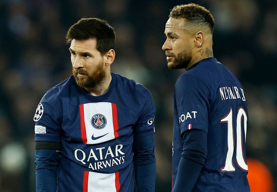 Lionel Messi and Neymar at PSG