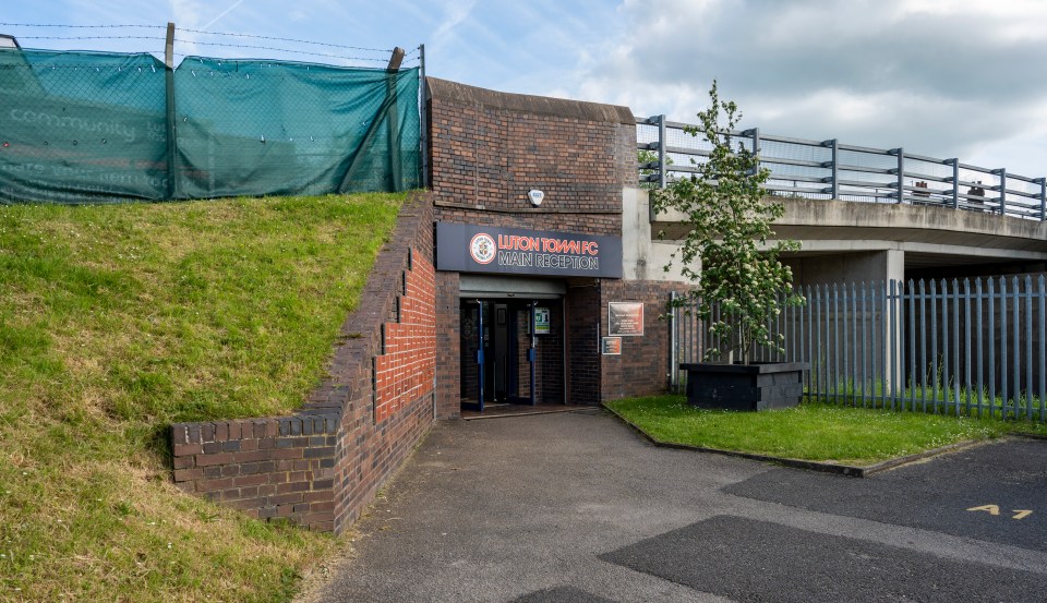 GV of the main entrance to Luton Town FC, Maple Road entrance. picture David Dyson