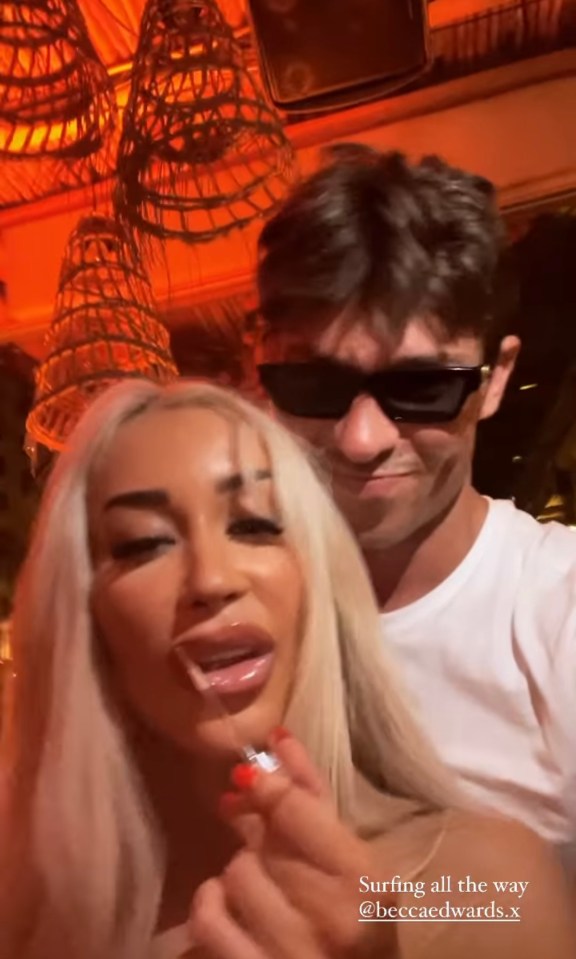 Newly single Joey Essex looked cosy in a nightclub with Ex On The Beach beauty Becca Edwards