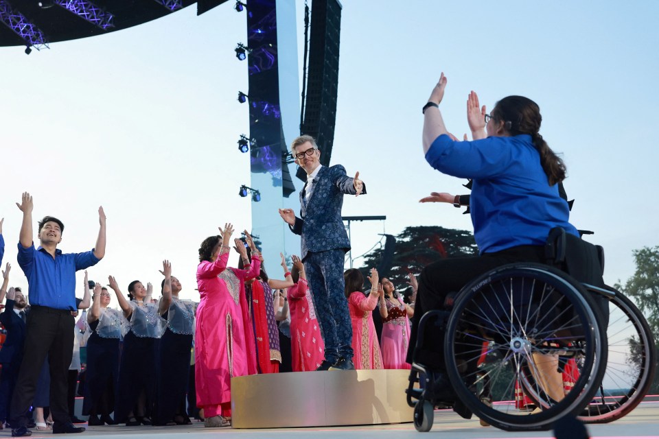 Gareth Malone is seen on stage during the Coronation Concert on May 07, 2023 in Windsor, Britain. Chris Jackson/Pool via REUTERS