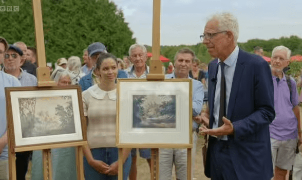 As Rupert observed the paintings, he declared that they were "terrific"