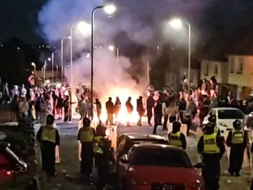 Unrest broke out in Ely, Cardiff, last night